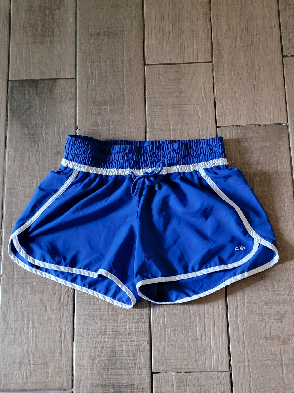 Champion Blue Women's Athletic Shorts with White Trim